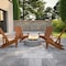 Flash Furniture Teak Poly Resin Adirondack Chair 4PK 4-JJ-C14501-TEAK-GG - alternate 1